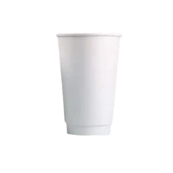 Doble Pared Vaso Bioware Blanco Con Tapa 12 Oz 50 U