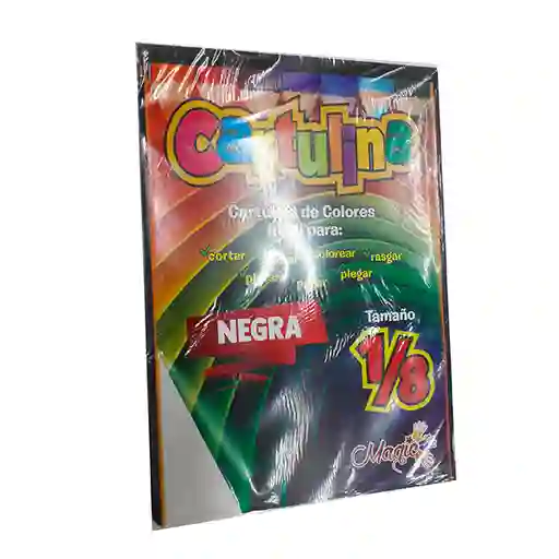 Magic Cartulina Negra En 1/8 7 U