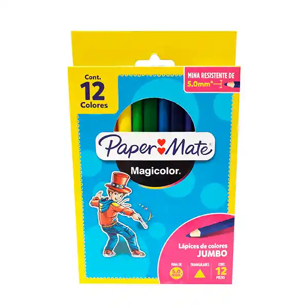 Paper Mate Color Magicolor Triangular Jumbo 12 U