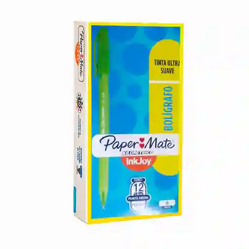 Paper Mate Lapicero Kilometrico 100 Verde Caja 12 U