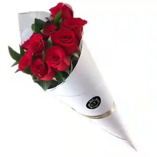 Roses in a Cone - Blanco