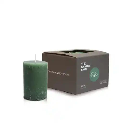 Vela Votiva en Caja Cedro Verbena 4 U