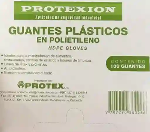Protex Guante Plástico Desechable en Polietileno