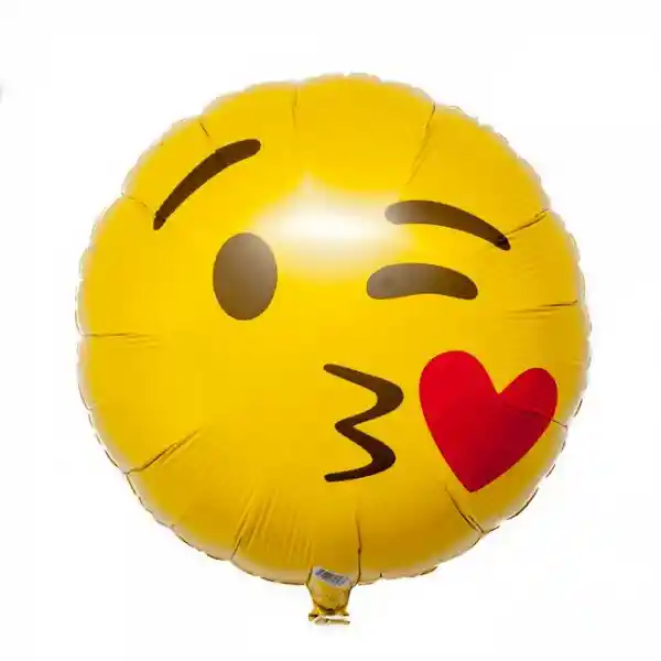 Globo metalizado Emoji beso