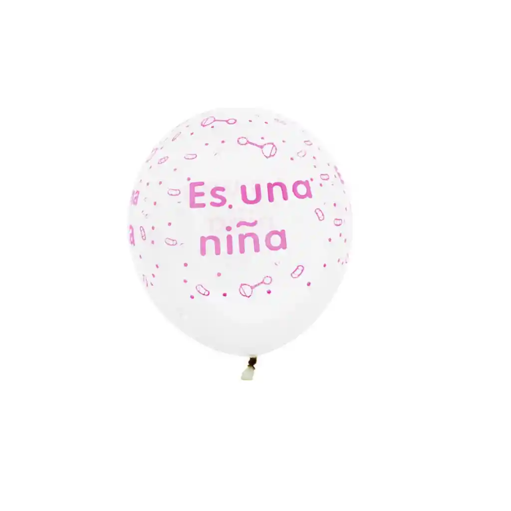 12 Globos baby shower niña