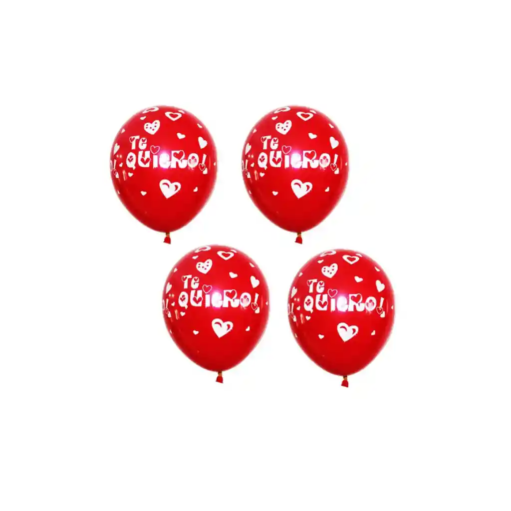 12 Globos rojos te quiero 