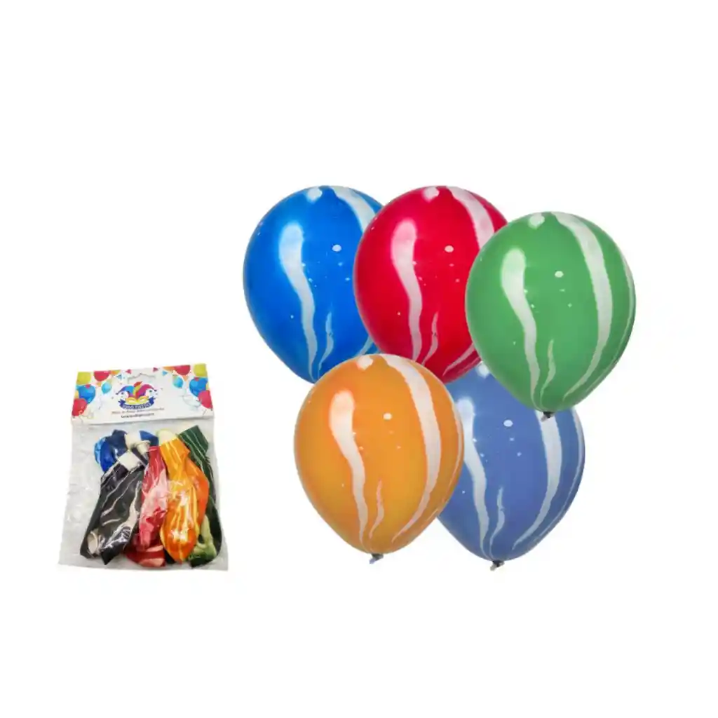 12 Globos combinados con blanco 