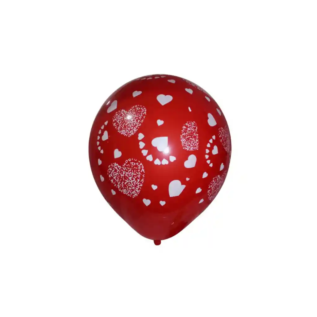 2 Globos gigantes rojos con corazones 