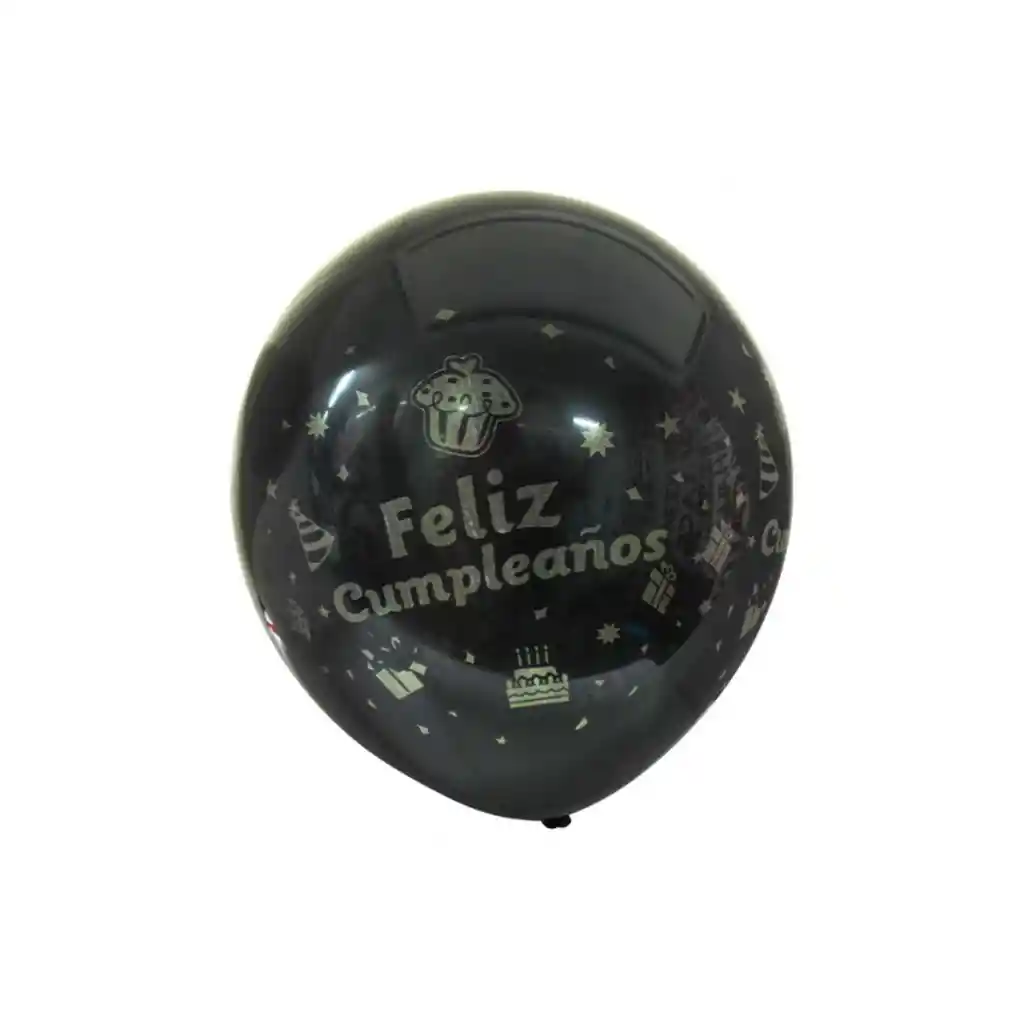 Globo gigante negro feliz cumpleaños 