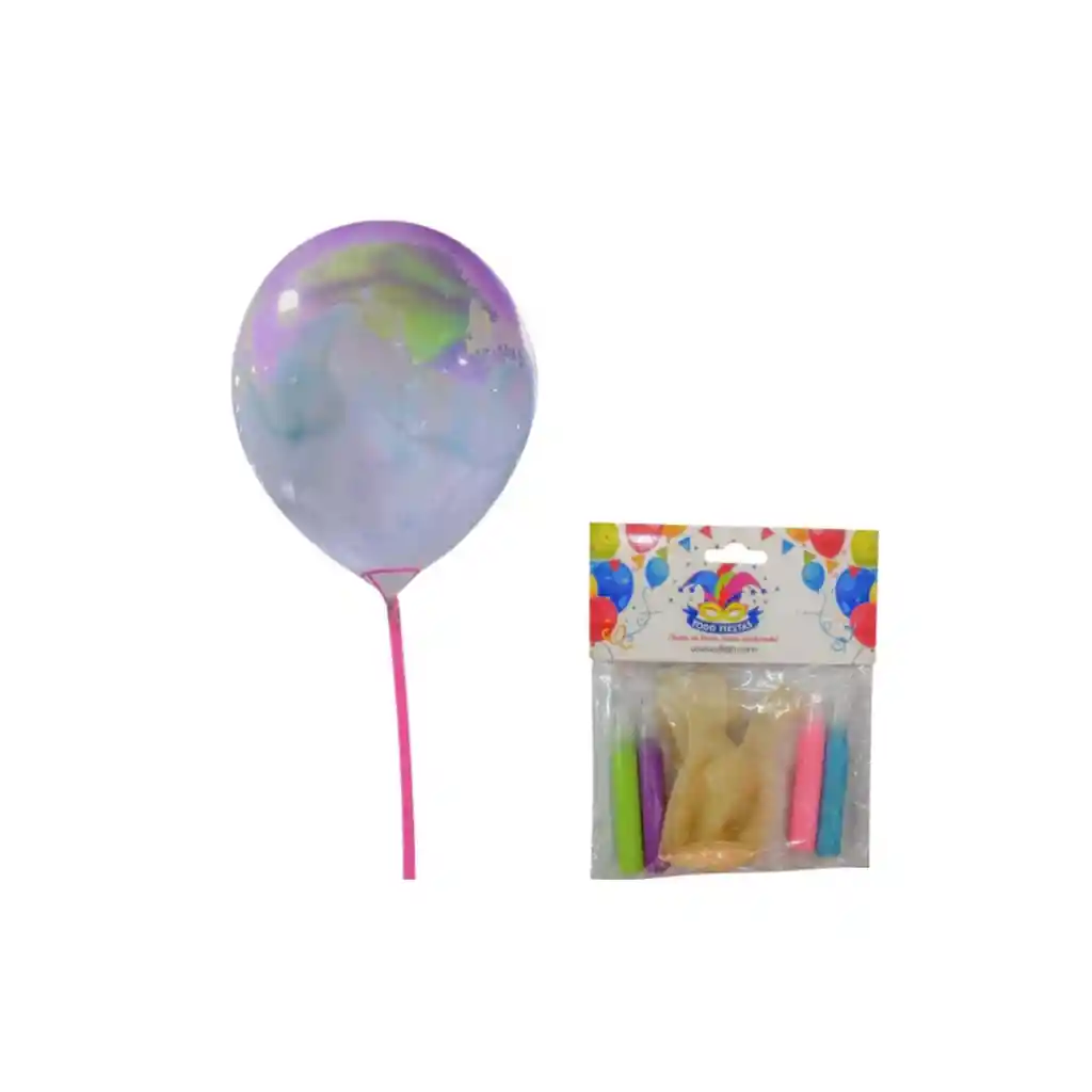 6 Globos trasparentes + pintura 