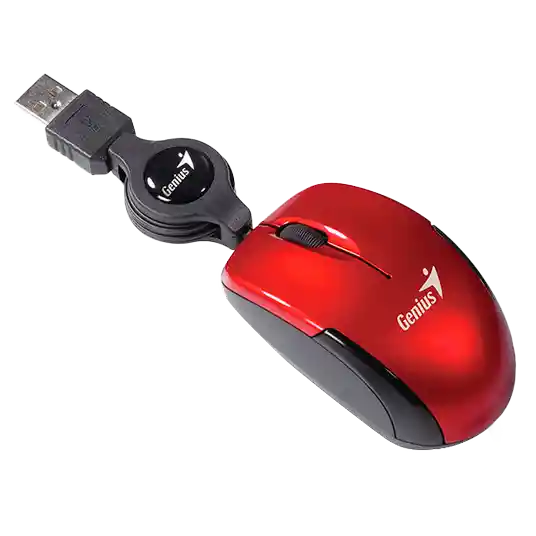 Genius Micro Mouse Retrctil Gmn104Rojo