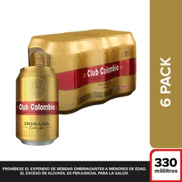 Sixpack Club Colombia Dorada330 ml