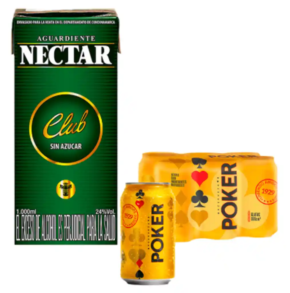 Nectar Club Verde Sin Azúcar X 1000 Ml + Six Pack