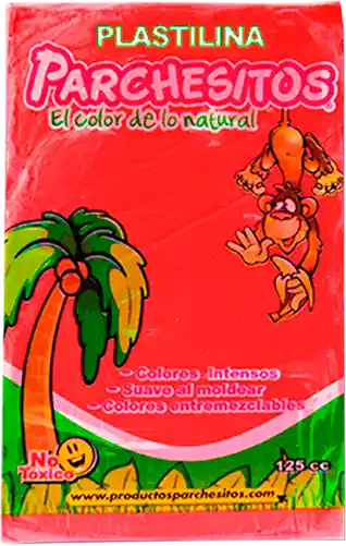 Plastilina Parchesito 125Cc Roja 