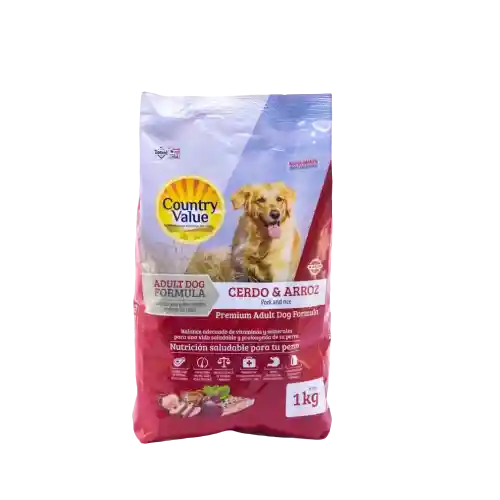 Alimento Para Perro Country Value Adulto Cerdo & Arroz 7.5 Kg