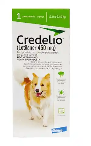 Antipulgas Credelio 11 - 22 Kg Lotilaner 1 Tableta