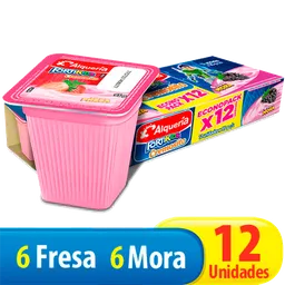 Alqueria Yogurt Cuchareable Fortikids Sabor Fresa y Mora