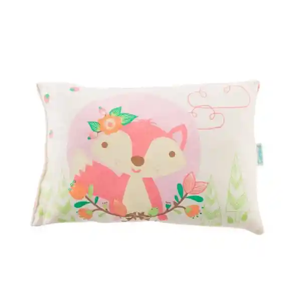 Almohada Camino Estampada Zorrito Rosado X 1 Unidad