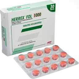 Herrex Farma De Colombia Fol 1000 Mg 30 Tbs A 3 + Pae