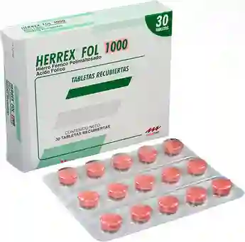 Herrex Farma De Colombia Fol 1000 Mg 30 Tbs A 3 + Pae