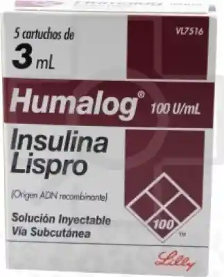 Humalog 100Ui Cd7 Cj X 5 Insulina Lispro Eli Lilly I