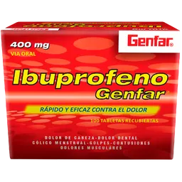 Ibuprofeno Genfar Genfar 400Mg Caja X 100 Tabletas Recubiertas