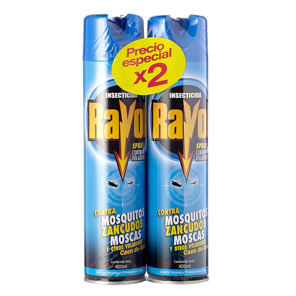 Rayol Insecticida Contra Voladores en Spray 2 x 400 ml