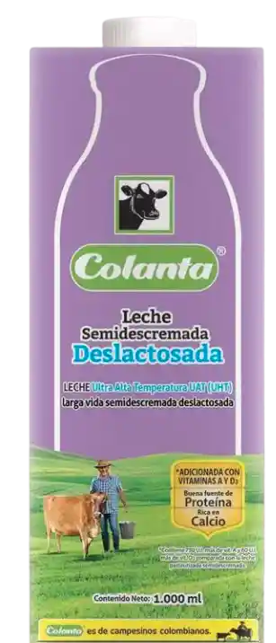 Colanta Leche Uht Deslac Semid Tetr Edg