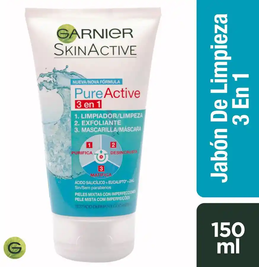 Garnier-Skin Gel Limpiador Active Integral 