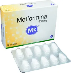 Metformina Mk 850 Mg 30 Tabletas