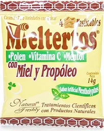 Mieltertos Caramelos Masticables con Miel y Propóleo