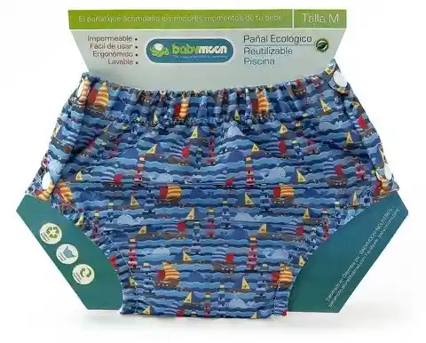  Pa.?Ales Reutilizables  Baby Moon  Estampado Barcos Ballenas 