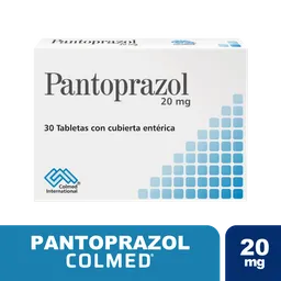 Pantoprazol Colmed International Antiácido (20 Mg) Tabletas Con Cubierta Entérica