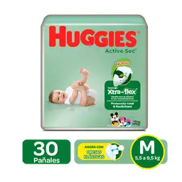 Huggies Pañales Active Sec Etapa 2 Pack con 30 Unidades