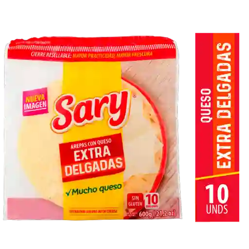 Sary Arepas con Queso Extra Delgadas