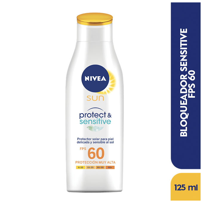 Protector Solar Nivea Sensitive FPS 60 125ml