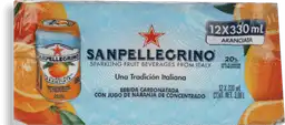 San Pellegrino Bebida Carbonatada Aranciata con Jugo de Naranja 