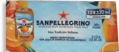 San Pellegrino Bebida Carbonatada Aranciata con Jugo de Naranja 