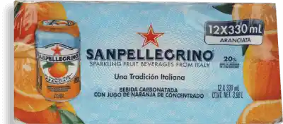 San Pellegrino Bebida Carbonatada Aranciata con Jugo de Naranja 