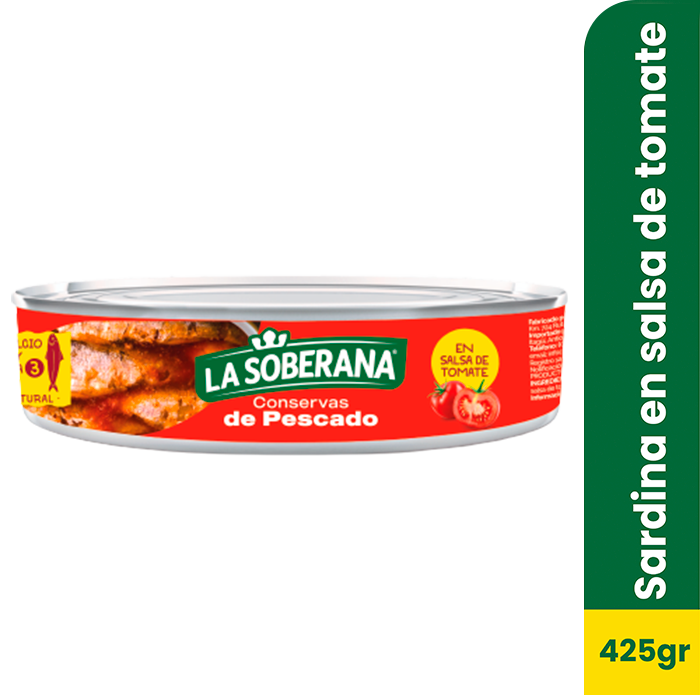 La Soberana Conserva de Pescado en Salsa de Tomate 425 g
