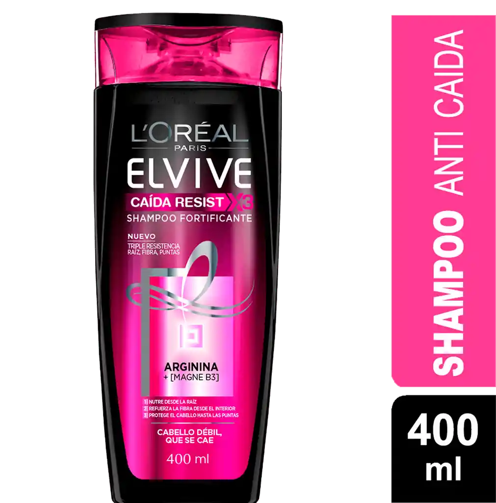 Loreal Paris-Elvive Shampoo Caida Resist X3