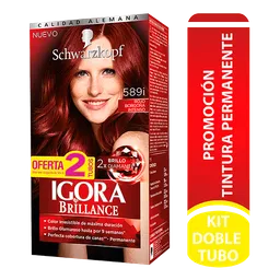 Igora Brillance Tinte Permanente 589I Rojo Borgoña Intenso