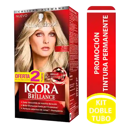 Igora Brillance Tinte Permanente 801 Rubio Claro Cenizo