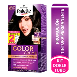 Palette Tinte Capilar Color Creme Tono 1-0 Negro