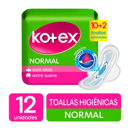 Kotex Toallas Higiénicas Normal con Alas