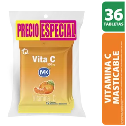 Vitamina C Mk Sabor Mandarina x 36 Tabletas Masticables