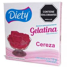 Diety Gelatina en Polvo Sabor a Cereza sin Azúcar 13 g