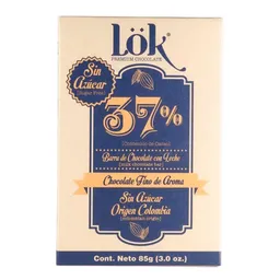 Lök Barra de Chocolate de Leche 37% Cacao Sin Azúcar