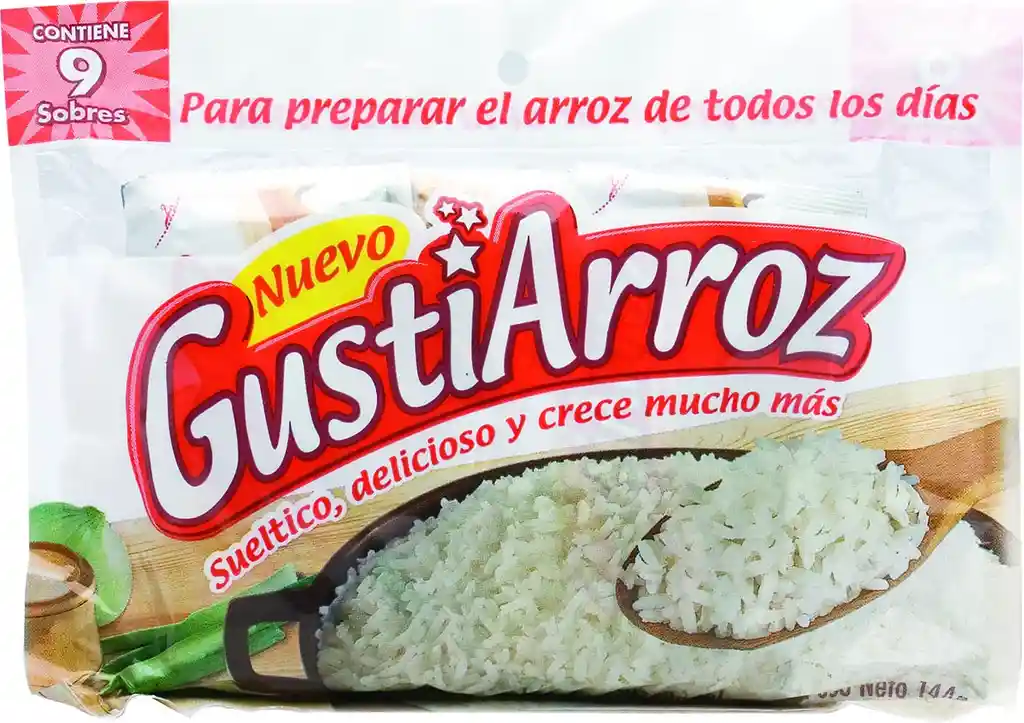 gustiarroz mezcla en polvo para Sazónar arroz