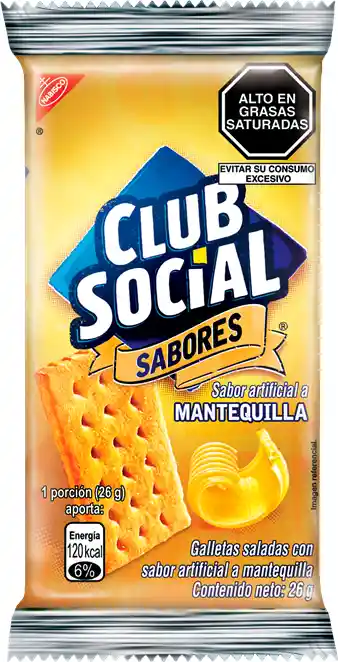 Club Social Galleta Sabor Mantequilla